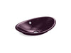 KOHLER 5403-PL-PLM Iron Plains Oval Wading Pool Bathroom Sink With Black Plum Painted Underside in Black Plum