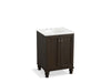 KOHLER K-99513-LG-1WC Damask 24" bathroom vanity cabinet with furniture legs and 2 doors