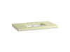 KOHLER 3028-K3 Kathryn 42" X 22" Enameled Lavastone Tabletop Drilled With 10" Centers And Cut For K-2297-G Undermount Bathroom Sink in Citron