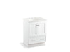 KOHLER K-99514-TK-1WA Damask 24" bathroom vanity cabinet with toe kick, 2 doors and 1 drawer