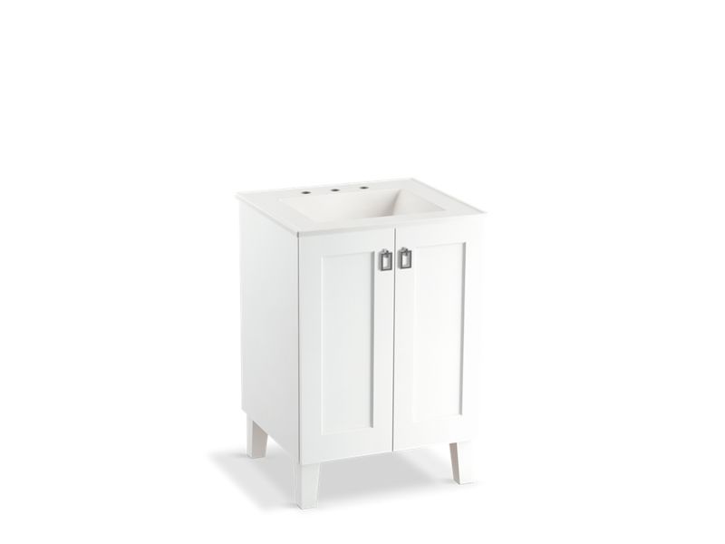KOHLER K-99526-LG-1WA Poplin 24" bathroom vanity cabinet with legs and 2 doors