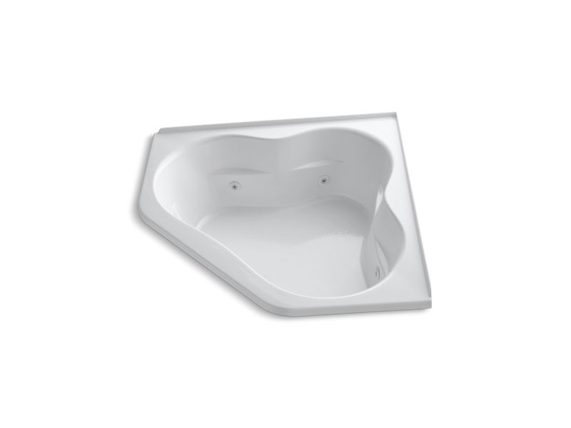 KOHLER K-1160-FH-0 Tercet 60" x 60" whirlpool with integral flange, center drain and heater