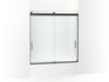 KOHLER K-706163-L Levity Sliding bath door, 62" H x 56-5/8 - 59-5/8" W, with 5/16" thick Crystal Clear glass