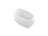 KOHLER 5702-GH-0 Underscore Oval 60" X 36" Heated Bubblemassage Air Bath With Center Drain, Freestanding in White