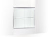 KOHLER K-702202-6L Fluence 52" - 57" W x 55-1/2" H sliding bath door with 1/4" thick Crystal Clear glass