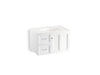 KOHLER K-99517-L-1WA Damask 30" wall-hung bathroom vanity cabinet with 1 door and 2 drawers on left