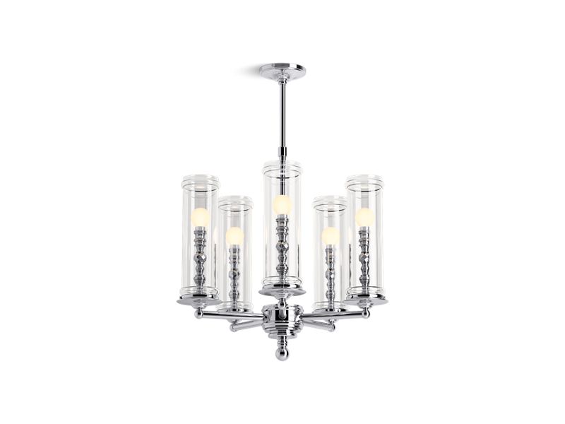 KOHLER 23347-CH05-CPL Damask Five-Light Chandelier in Polished Chrome