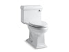 KOHLER 3812-RA-0 Memoirs Classic Comfort Height One-Piece Compact Elongated 1.28 Gpf Chair Height Toilet With Right-Hand Trip Lever, And Quiet-Close Seat in White