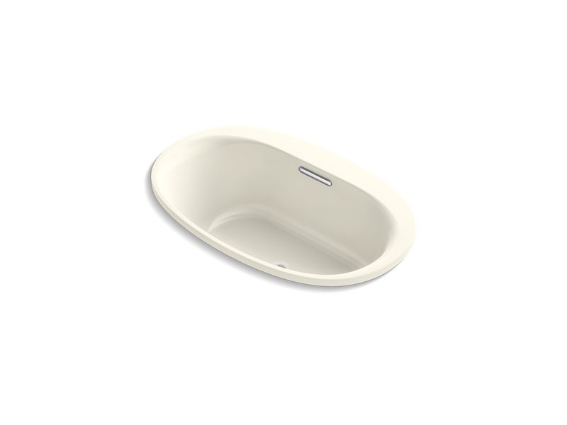 KOHLER K-5714-VBW Underscore 59-11/16" x 35-5/8" drop-in VibrAcoustic bath with Bask heated surface