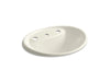 KOHLER K-2839-8 Tides Drop-in bathroom sink with 8" widespread faucet holes