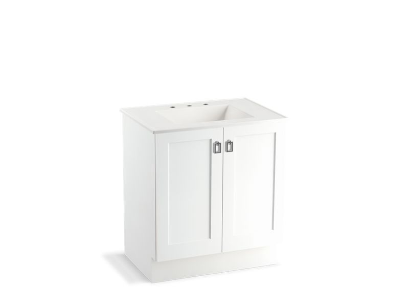 KOHLER K-99528-TK-1WA Poplin 30" bathroom vanity cabinet with toe kick and 2 doors