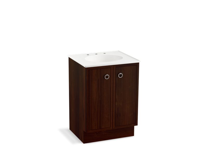 KOHLER K-99500-TK-1WB Jacquard 24" bathroom vanity cabinet with toe kick and 2 doors