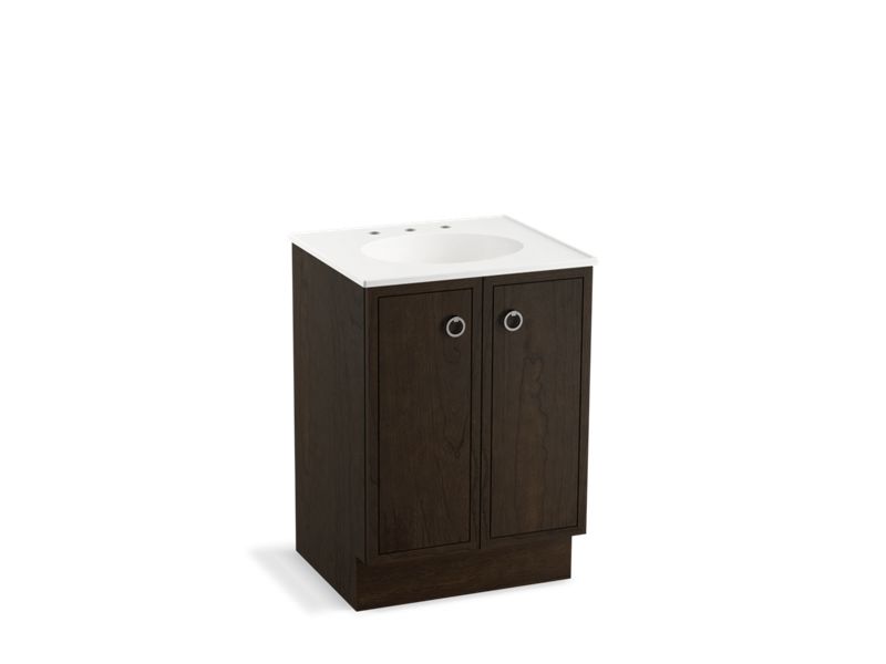 KOHLER K-99500-TK-1WC Jacquard 24" bathroom vanity cabinet with toe kick and 2 doors