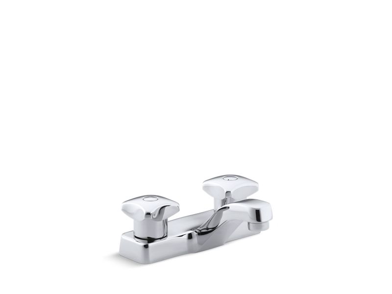 KOHLER 7404-2A-CP Triton Centerset Commercial Bathroom Sink Faucet With Standard Handles, Drain Not Included in Polished Chrome
