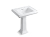 KOHLER 2258-8 Memoirs Classic 27" pedestal bathroom sink with 8" widespread faucet holes