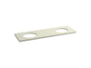 KOHLER 5434-S35 Solid/Expressions 73" Vanity Top With Double Verticyl(R) Oval Cutout in Biscuit Expressions