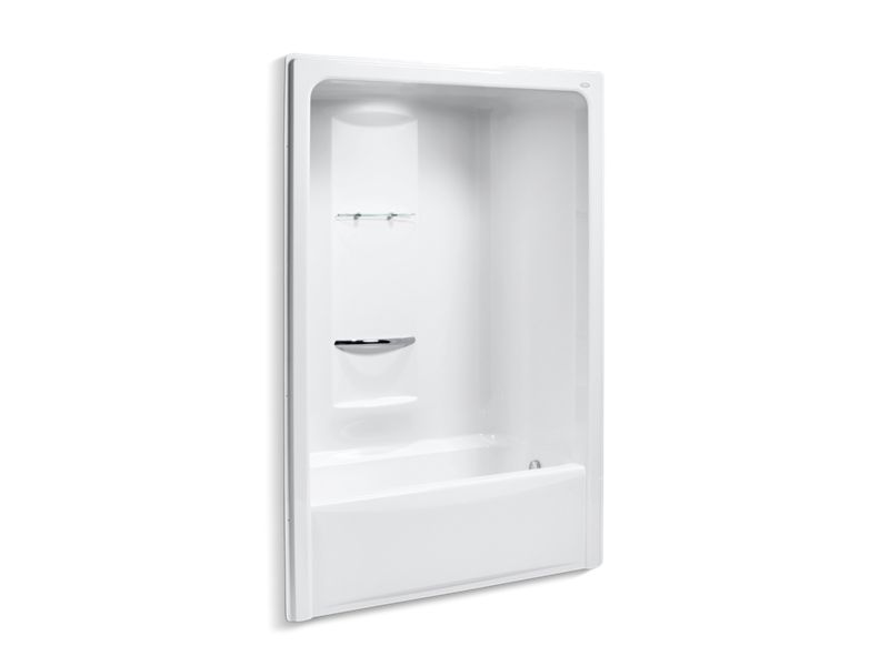 KOHLER 1682-0 Sonata 60" X 35" Bath And Shower Stall With Right Hand Drain, Requires Grab Bar in White