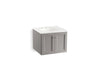 KOHLER K-99513-1WT Damask 24" wall-hung bathroom vanity cabinet with 2 doors