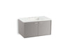 KOHLER K-99542-1WT Jute 36" wall-hung bathroom vanity cabinet with 2 doors