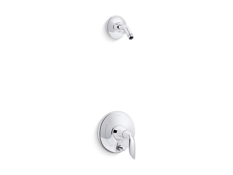 KOHLER T5319-4L-CP Refinia Rite-Temp(R) Shower Trim Set With Push-Button Diverter, Less Showerhead in Polished Chrome