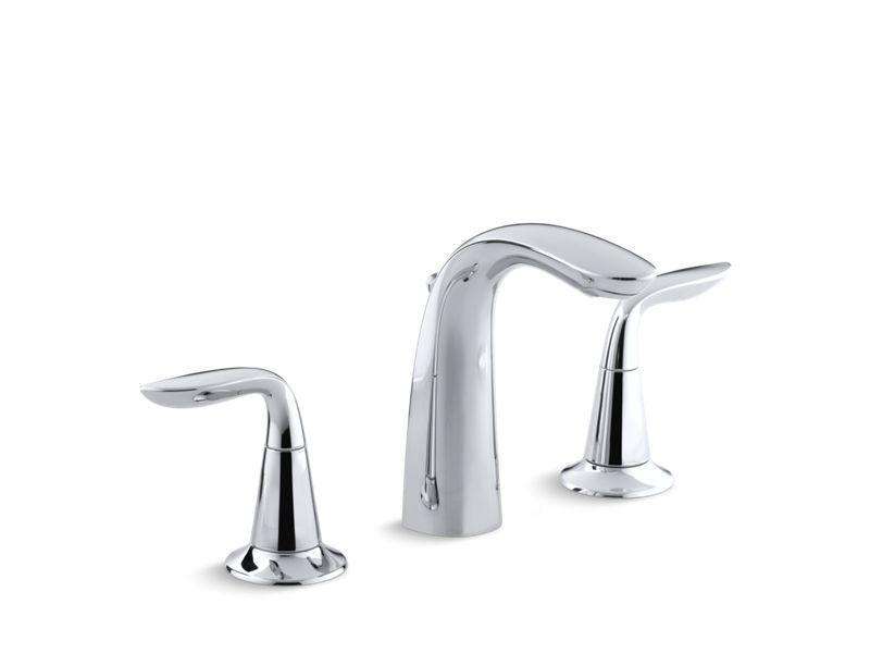 KOHLER 5317-4-CP Refinia Widespread Bathroom Sink Faucet in Polished Chrome