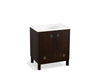 KOHLER K-99503-LG-1WB Jacquard 30" bathroom vanity cabinet with furniture legs, 2 doors and 1 drawer