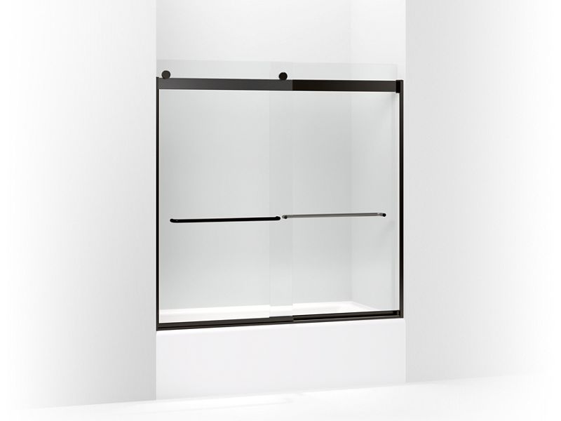 KOHLER K-706005-L Levity Sliding bath door, 59-3/4" H x 54 - 57" W, with 1/4" thick Crystal Clear glass