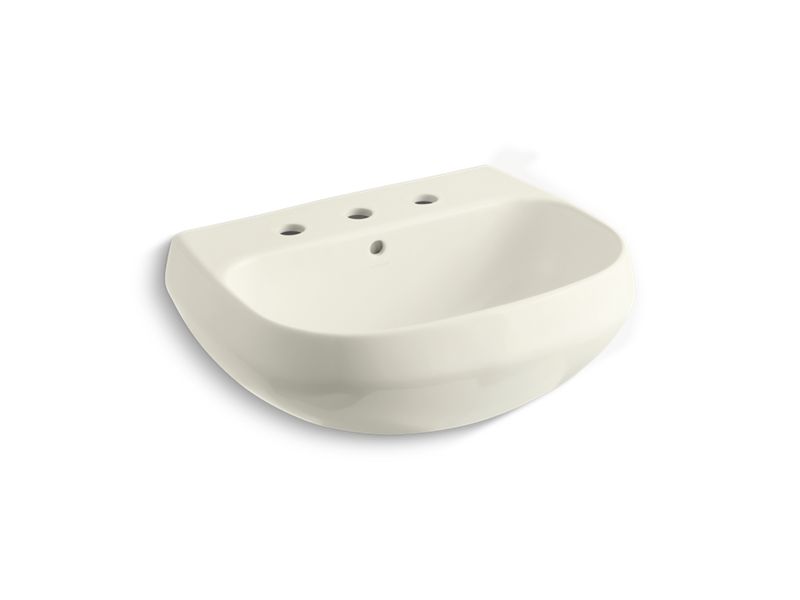 KOHLER K-2296-8-96 Wellworth Bathroom sink basin with 8" widespread faucet holes