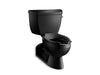 KOHLER 3554-RA Barrington Two-piece elongated 1.6 gpf toilet with Pressure Lite flushing technology and right-hand trip lever