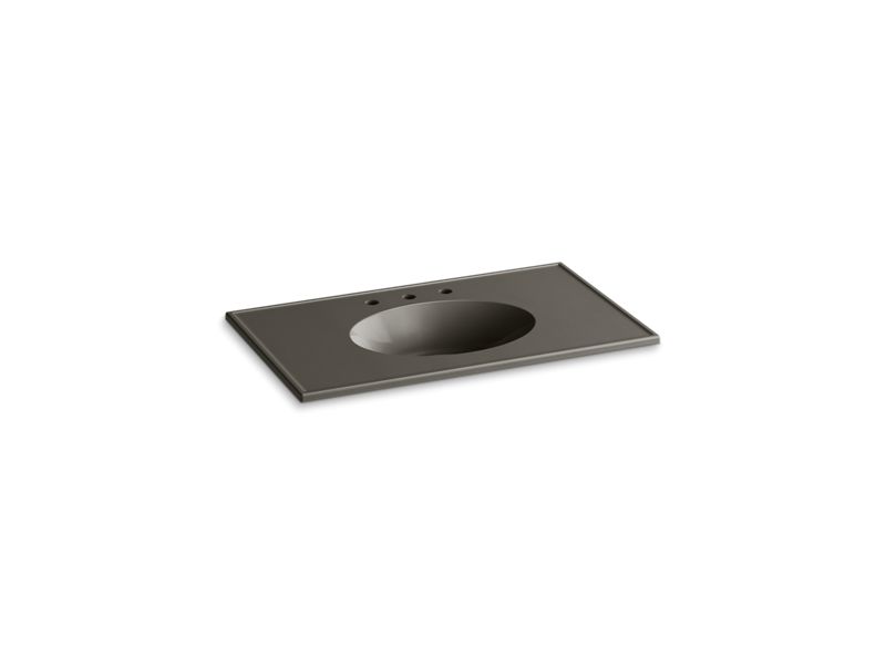 KOHLER K-2798-8 Ceramic/Impressions 37" Vitreous china vanity top with integrated oval sink