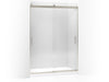KOHLER K-706383-L Levity Sliding shower door, 78" H x 56-5/8 - 59-5/8" W, with 5/16" thick Crystal Clear glass