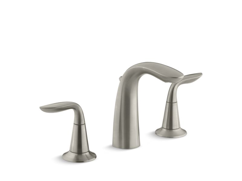 KOHLER 5317-4-BN Refinia Widespread Bathroom Sink Faucet in Vibrant Brushed Nickel