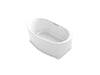 KOHLER 5701-0 Underscore Oval 60" X 36" Freestanding Bath in White