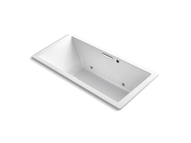 KOHLER K-1835-GCW-0 Underscore Rectangle 72" x 36" drop-in BubbleMassage(TM) Air Bath with Bask(TM) heated surface and center drain