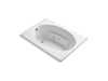 KOHLER K-1112-H-0 Windward 60" x 42" drop-in whirlpool with heater