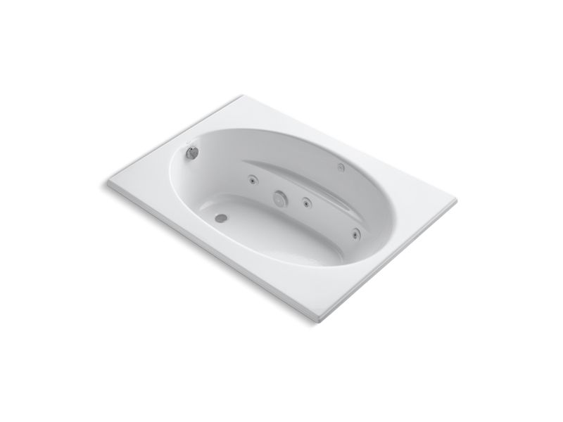 KOHLER K-1112-H-0 Windward 60" x 42" drop-in whirlpool with heater