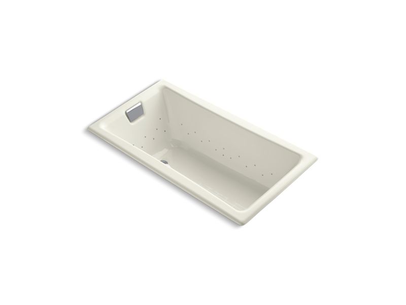 KOHLER K-852-GCP-96 Tea-for-Two 60" x 32" drop-in BubbleMassage air bath with Polished Chrome airjet finish