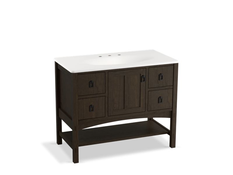 KOHLER K-99568-1WC Marabou 42" bathroom vanity cabinet with 1 door and 4 drawers