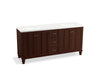 KOHLER K-99525-LG-1WG Damask 72" bathroom vanity cabinet with furniture legs, 4 doors and 3 drawers