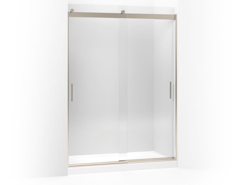 KOHLER K-706013-L Levity Sliding shower door, 82" H x 56-5/8 - 59-5/8" W, with 3/8" thick Crystal Clear glass