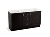 KOHLER K-99537-TK-1WU Poplin 60" bathroom vanity cabinet with toe kick, 2 doors and 3 drawers