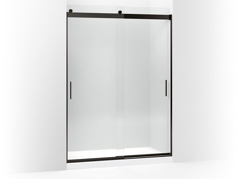 KOHLER K-706165-L Levity Sliding shower door, 82" H x 56-5/8 - 59-5/8" W, with 5/16" thick Crystal Clear glass