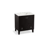 KOHLER K-99529-LG-1WU Poplin 30" bathroom vanity cabinet with legs, 2 doors and 1 drawer