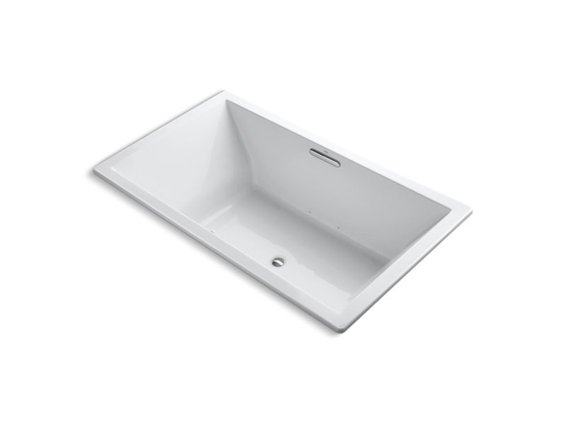 KOHLER K-1174-GVB-0 Underscore Rectangle 72" x 42" drop-in VibrAcoustic + BubbleMassage(TM) Air Bath with center drain