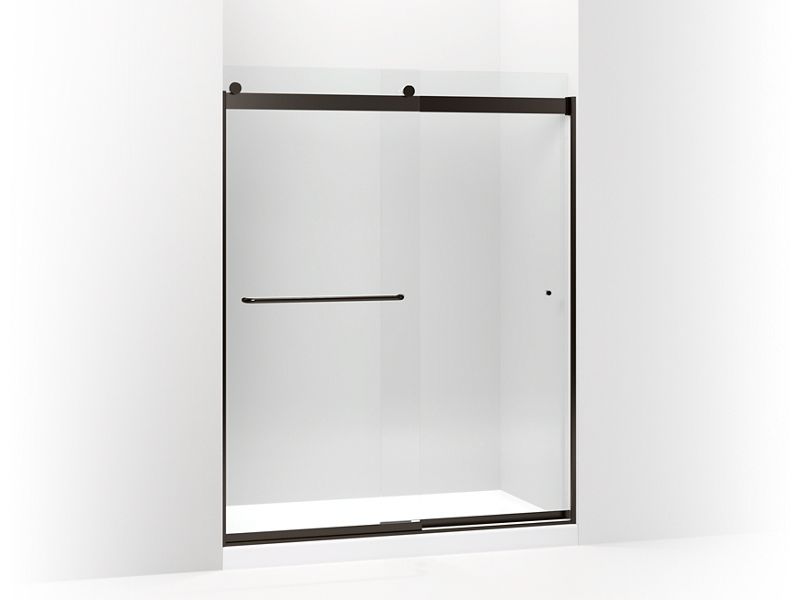 KOHLER K-706167-L Levity Sliding shower door, 74" H x 56-5/8 - 59-5/8" W, with 5/16" thick Crystal Clear glass