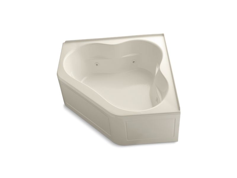 KOHLER K-1160-HL-47 Tercet 60" x 60" whirlpool with integral flange, heater and center drain