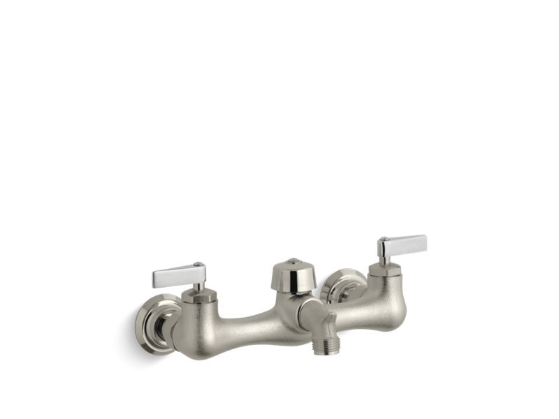 KOHLER 8905-RP Knoxford Double Lever Handle Service Sink Faucet With 2-1/4" Vacuum Breaker Threaded Spout in Rough Plate