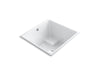 KOHLER 1968-0 Underscore Cube 48" X 48" Drop-In Bath With Center Drain in White