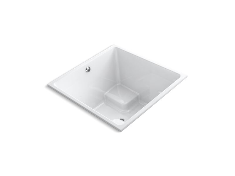 KOHLER 1968-0 Underscore Cube 48" X 48" Drop-In Bath With Center Drain in White