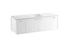 KOHLER K-99546-SD-1WA Jute 60" wall-hung bathroom vanity cabinet with 2 doors and 2 drawers, split top drawer